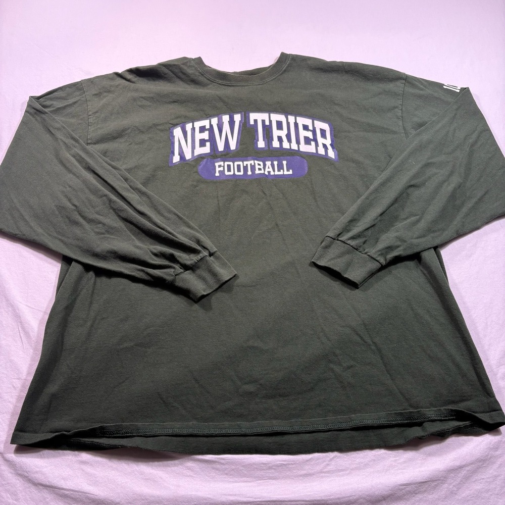 New Trier Football Long Sleeve Shirt Green CSL South Champs Mens 2XL